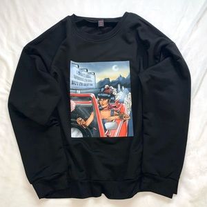 ROMWE X Ashley Baxter Cartoon Graphic Sweatshirt